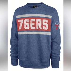 Philadelphia 76ers crew neck sweatshirt 💙🤍♥️ men’s size XL. 47 brand